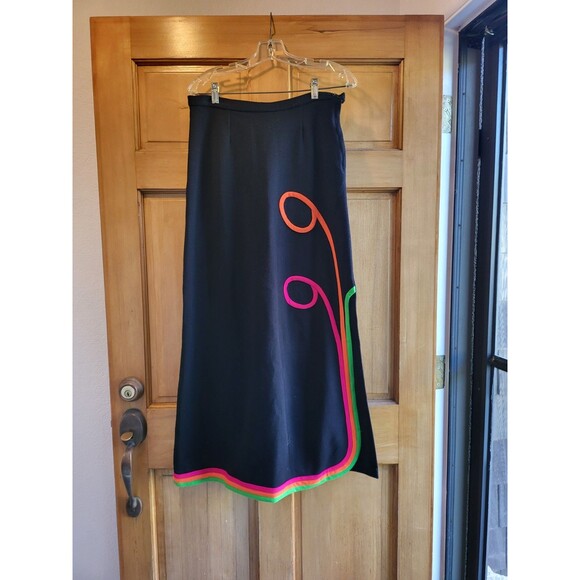 Vintage 60'/70's Unlabeled Neon Applique Maxi Shirt Women's - Picture 1 of 11